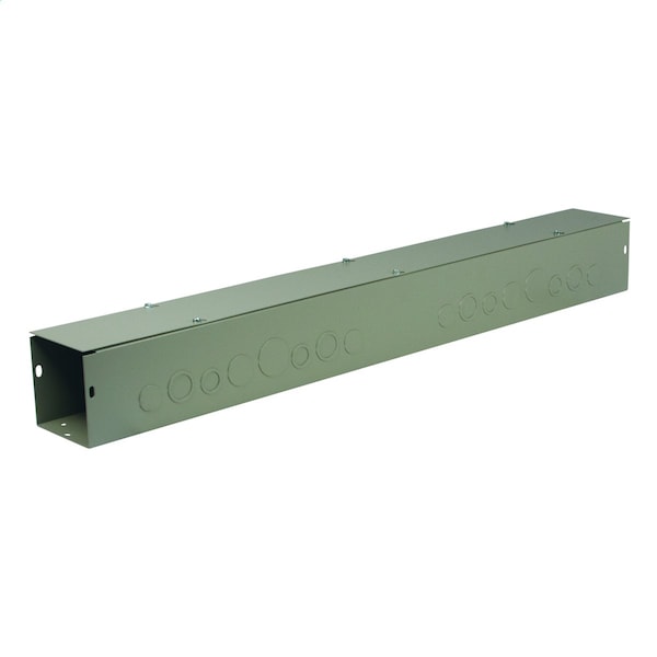 N1 SCR CVR WIREWAY 4X4X18 CRBN STL, GRY